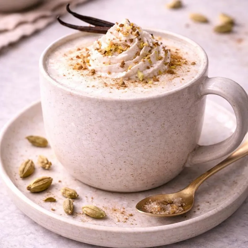 Le lait chaud cardamome-vanille