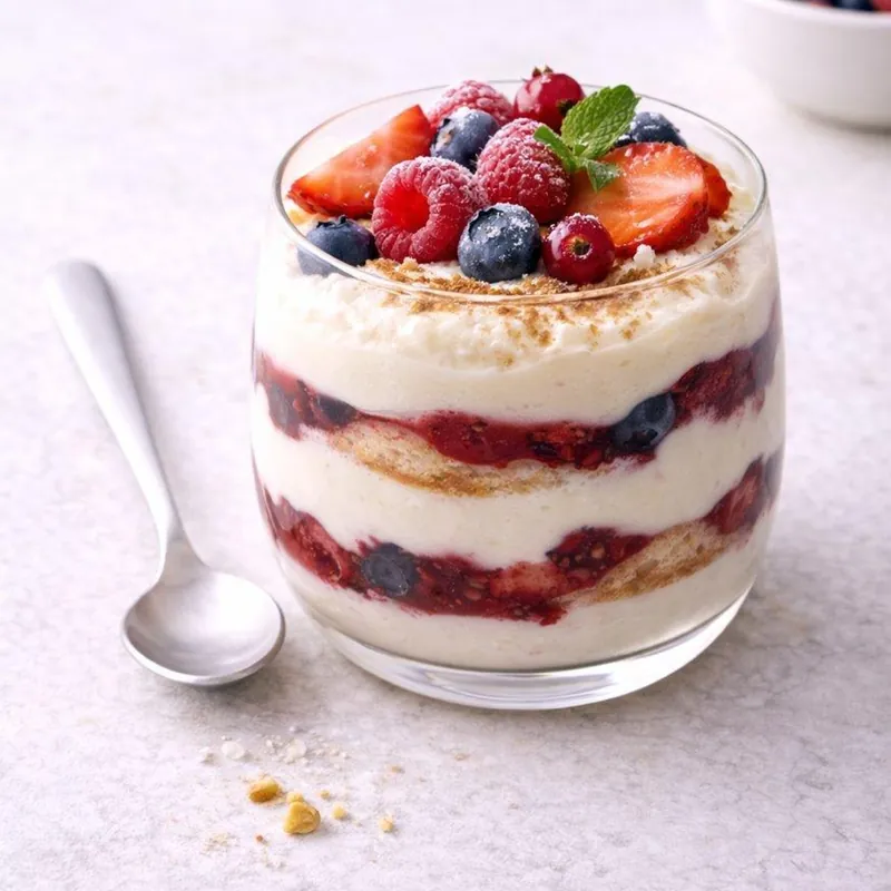 Le tiramisu aux fruits rouges