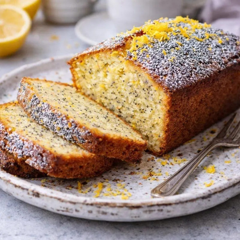 Le cake citron aux graines de pavot