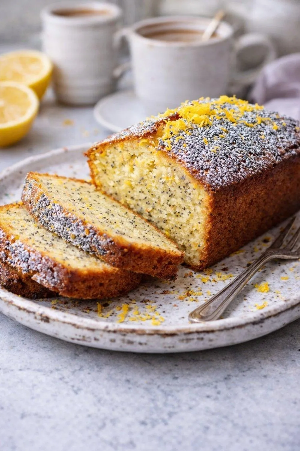 Le cake citron aux graines de pavot